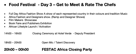 FESTAC AFRICA 2022 Destination Zanzibar