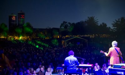Behind shot of Neil Finn at the Bird in Hand Concert Series